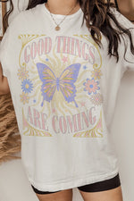 Good Things Are Coming Retro Oversized T Shirt