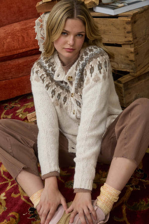 Fair Isle Button Down Cardigan