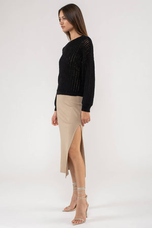 Delightful Day Sheer Knit Sweater