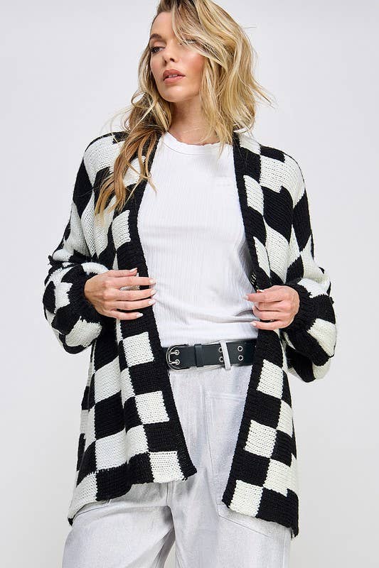 
                
                    Load image into Gallery viewer, Check Me Out Cozy Oversized Cardigan
                
            