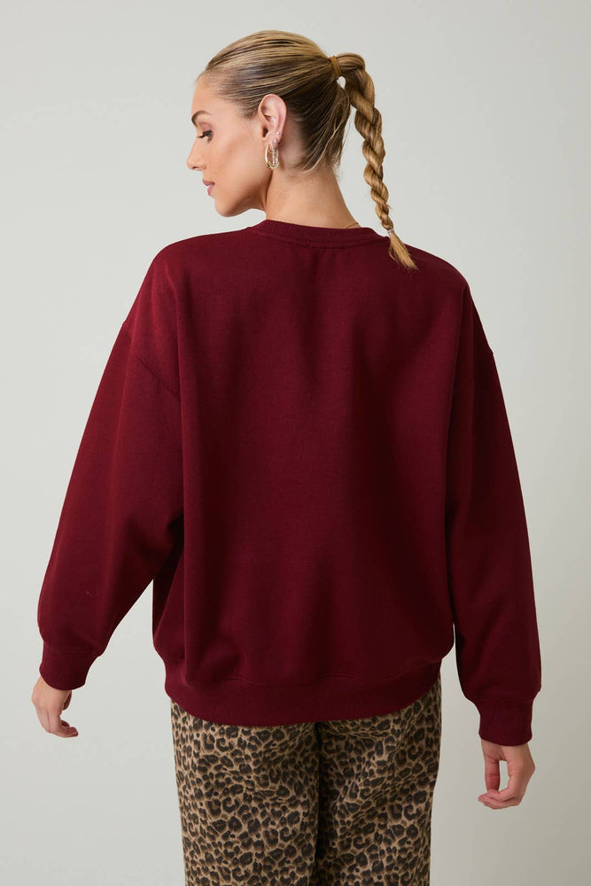 Teddy Bear “ Coffee Time “ Embroidered Sweatshirt
