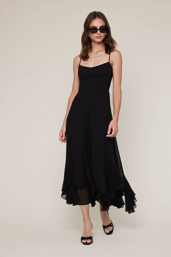 Go With The Flow Chiffon Midi Dress