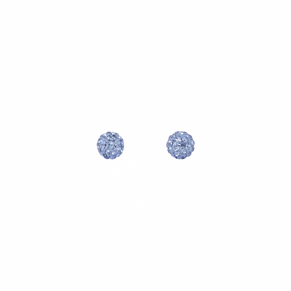 
                
                    Load image into Gallery viewer, Park and Buzz radiance stud. Sparkle ball earrings. Hillberg and Berk. Canadian Brand. Glitter ball earrings. Denim blue sparkle earrings jewelry jewellery
                
            