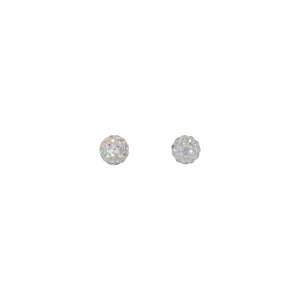 Park and Buzz radiance stud. Sparkle ball earrings. Hillberg and Berk. Canadian Brand. Glitter ball earrings. Aurora sparkle earrings jewelry jewellery