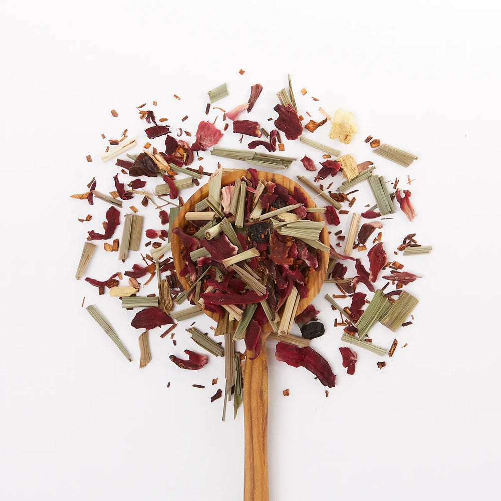 Little Berry Hibiscus Tin & Spoon - Organic, Fair Herbal Tea